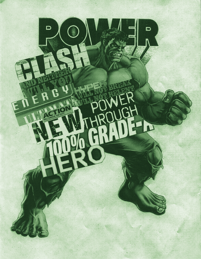 affiche pour l'exposition super hero